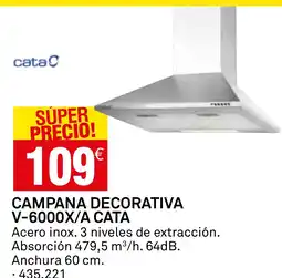 Bricoking Campana decorativa v-6000x/a cata oferta