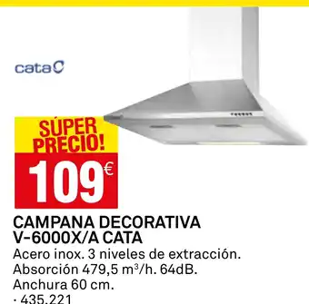 Bricoking Campana decorativa v-6000x/a cata oferta