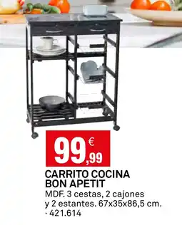 Bricoking Carrito cocina bon apetit oferta