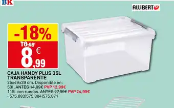 Bricoking Caja handy plus transparente oferta