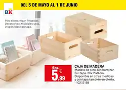 Bricoking Caja de madera oferta