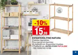 Bricoking Estantería pino natura oferta