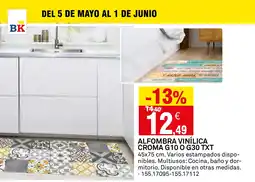 Bricoking Alfombra vinílica croma g10 o g30 txt oferta
