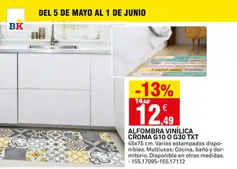 Bricoking Alfombra vinílica croma g10 o g30 txt oferta