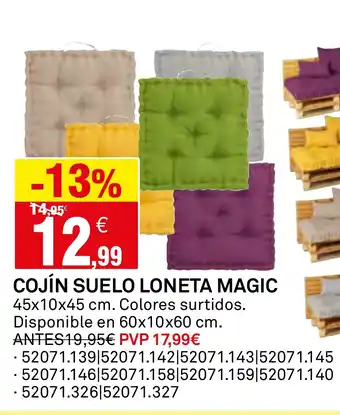 Bricoking Cojín suelo loneta magic oferta