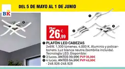 Bricoking Plafón led cabezas oferta