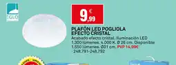 Bricoking Plafón led pogliola efecto cristal oferta