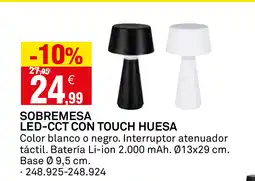 Bricoking Sobremesa led-cct con touch huesa oferta