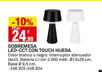 Bricoking Sobremesa led-cct con touch huesa oferta