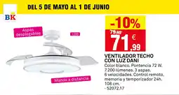 Bricoking Ventilador techo con luz dani oferta