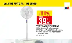 Bricoking Ventilador pie icono oferta