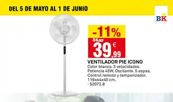 Bricoking Ventilador pie icono oferta