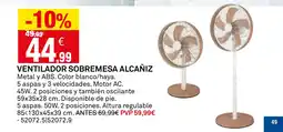 Bricoking Ventilador sobremesa alcañiz oferta