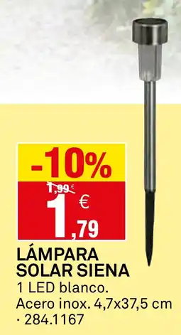 Bricoking Lámpara solar siena oferta
