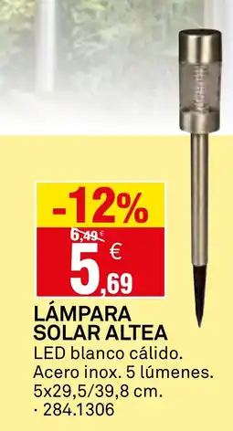 Bricoking Lámpara solar altea oferta
