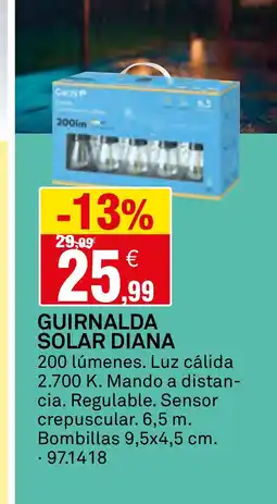 Bricoking Guirnalda solar diana oferta