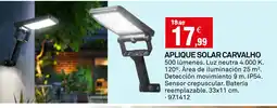 Bricoking Aplique solar carvalho oferta