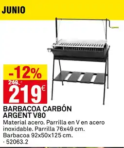Bricoking Barbacoa carbón argent v80 oferta