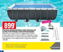 Bricoking Piscina desmontable rectangular ultra xtr frame con depuradora oferta