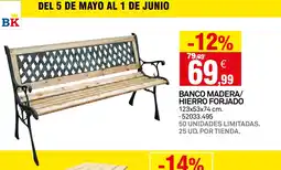 Bricoking Banco madera/ hierro forjado oferta