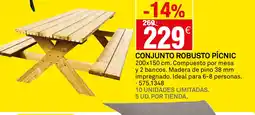Bricoking Conjunto robusto pícnic oferta