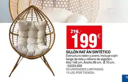 Bricoking Sillón rat án sintético oferta