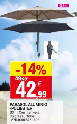 Bricoking Parasol aluminio /poliester oferta