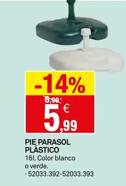 Bricoking Pie parasol plástico oferta