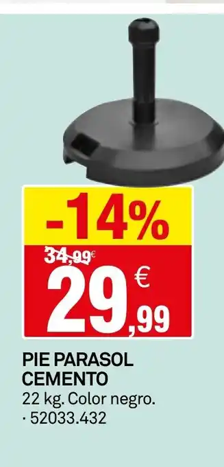 Bricoking Pie parasol cemento oferta