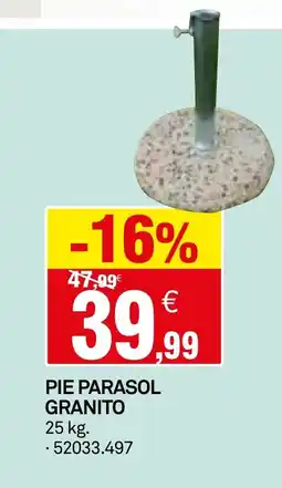 Bricoking Pie parasol granito oferta