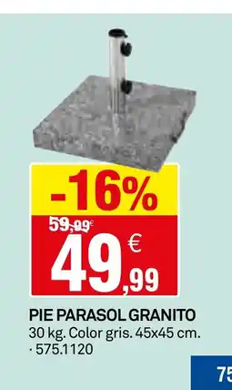 Bricoking Pie parasol granito oferta