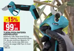 Bricoking Tijera poda batería keeper kp25 oferta