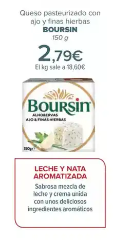 Carrefour BOURSIN Queso pasteurizado con ajo y finas hierbas oferta