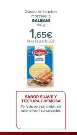 Carrefour GALBANI Queso en lonchas mozzarella oferta