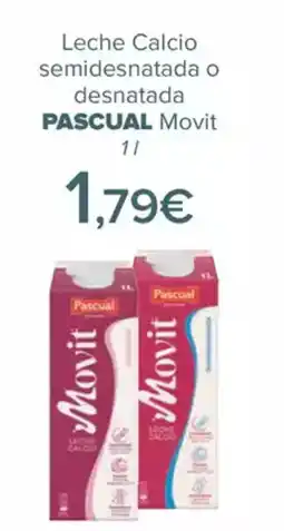 Carrefour PASCUAL Leche Calcio semidesnatada o desnatada oferta