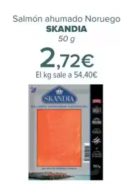 Carrefour SKANDIA Salmón ahumado Noruego oferta
