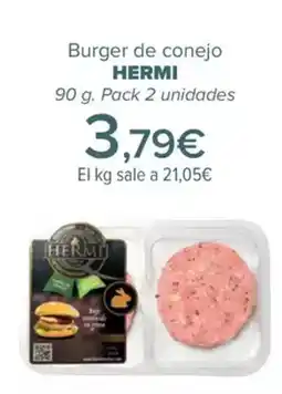 Carrefour HERMI Burger de conejo oferta