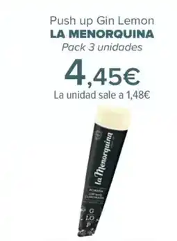 Carrefour LA MENORQUINA Push up Gin Lemon oferta