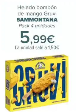 Carrefour SAMMONTANA Helado bombón de mango Gruvi oferta