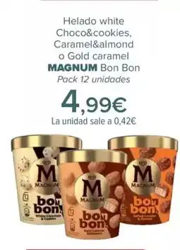 Carrefour MAGNUM Helado white Choco&cookies, Caramel&almond o Gold caramel oferta