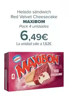 Carrefour MAXIBOM Helado sándwich Red Velvet Cheesecake oferta