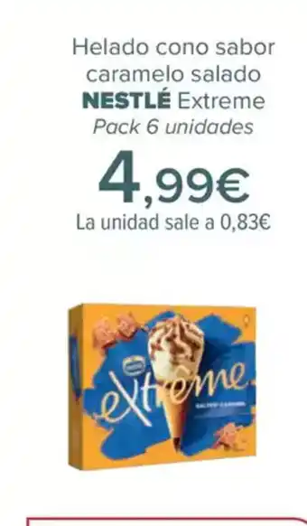 Carrefour NESTLÉ Helado cono sabor caramelo salado oferta