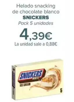 Carrefour SNICKERS Helado snacking de chocolate blanco oferta