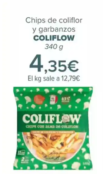 Carrefour COLIFLOW Chips de coliflor y garbanzos oferta