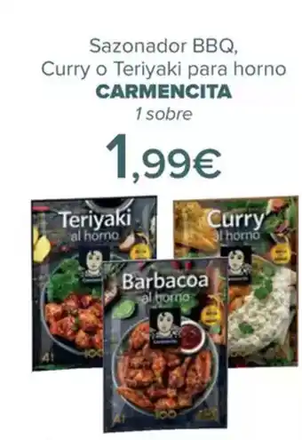 Carrefour CARMENCITA Sazonador BBQ, Curry o Teriyaki para horno oferta