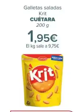 Carrefour CUÉTARA Galletas saladas oferta