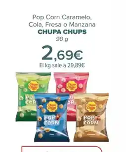 Carrefour CHUPA CHUPS Pop Corn Caramelo, Cola, Fresa o Manzana oferta