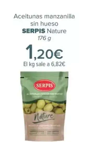 Carrefour SERPIS Aceitunas manzanilla sin hueso oferta