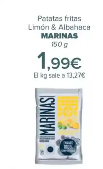 Carrefour MARINAS Patatas fritas Limón & Albahaca oferta