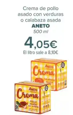 Carrefour ΑΝΕΤΟ Crema de pollo asado con verduras o calabaza asada oferta